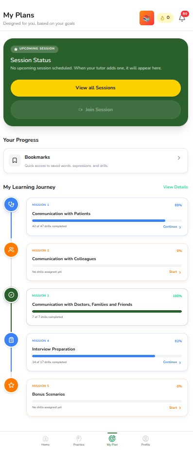 Eklan learner dashboard